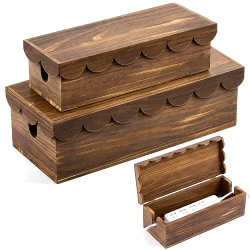 Scalloped Cable Management Box, pack of 2