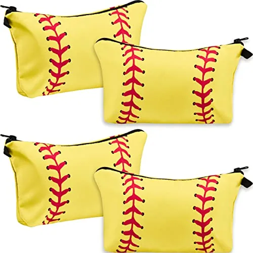 Sport Makeup Bags Cosmetic Pouch, pack of 4, yellow
