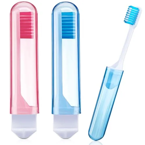 Travel Toothbrush Mini Foldable Case, pack of 2