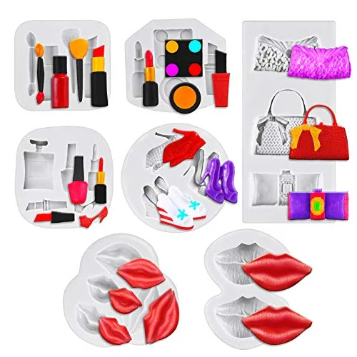 Lipstick High Heel Silicone Molds, pack of 7