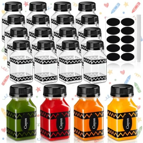 Back School Juice Bottles Cap, 4 oz, pack of 20
