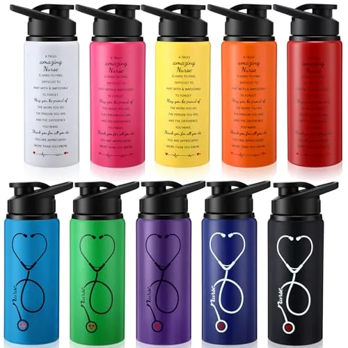 Nurse Appreciation Aluminum Tumblers Water, 20 oz, pack of 10