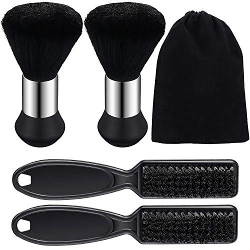 Barber Neck Duster Brush, pack of 2 sets, black