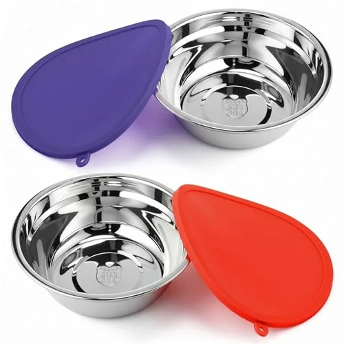 Pet Bowl Lid, pack of 4, red