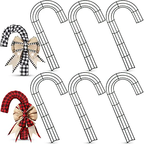 Christmas Candy Cane Wreath Frame, 14 in, pack of 6