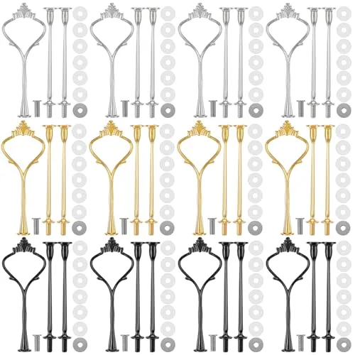 Tiered Tray Hardware Kit, pack of 12 sets, black