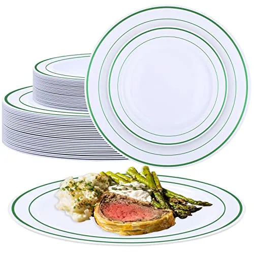 Red Disposable Plates, 10.25 in, pack of 50, red