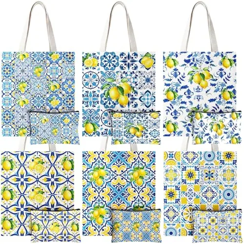 Italian Lemon Tote Bag Amalfi, pack of 12