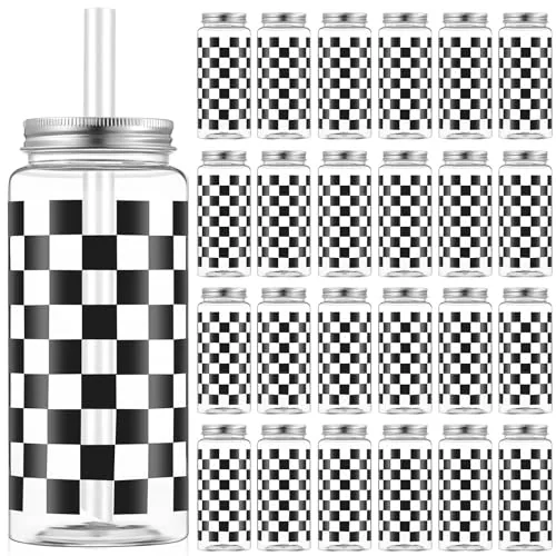 Race Car Cups Plastic Tumbler, 13.5 oz, pack of 24, clear