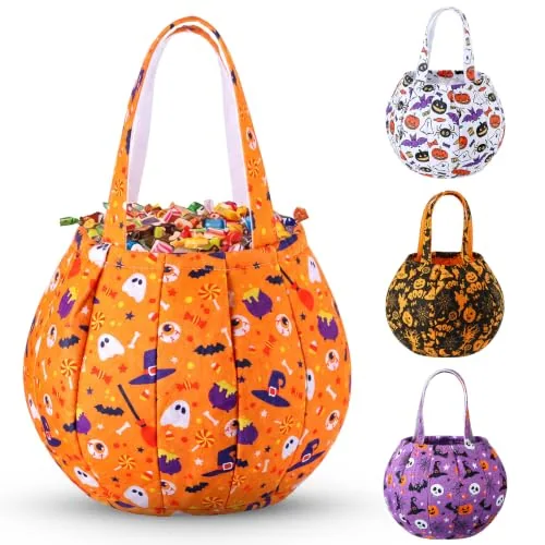 Halloween Pumpkin Candy Basket Handle, pack of 4