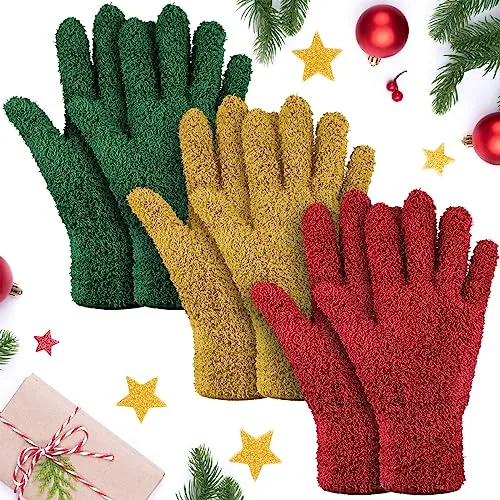 Microfiber Dusting Gloves Plants Leaf, 3 pairs