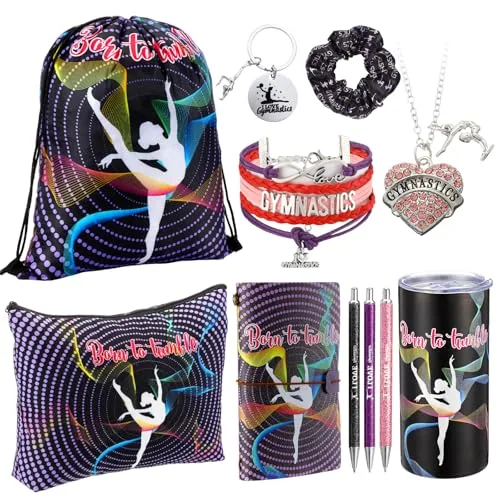 Gymnastics Drawstring Bag Hairband Bracelet, 15 oz, pack of 11