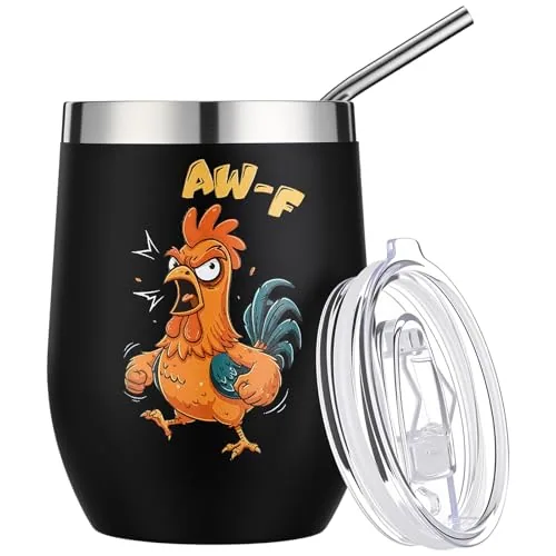 Caw Coffee Mug Chicken Tumbler, 12 oz