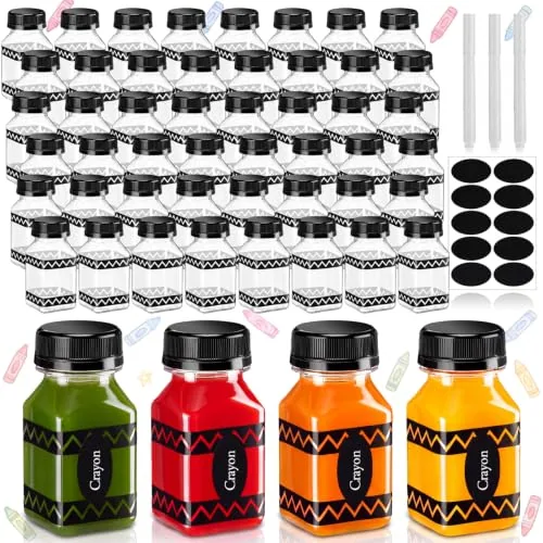 Back School Juice Bottles Cap, 4 oz, pack of 50