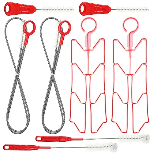 Reservoirs Hydration Bladder Cleaning Kit, 8 in, pack of 2 sets, red
