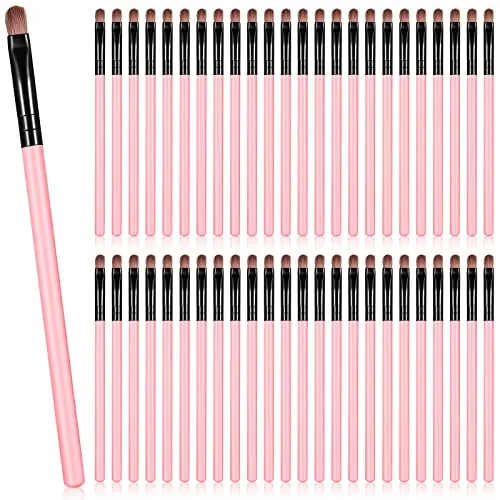 Flat Concealer Brushes, pack of 48, pink