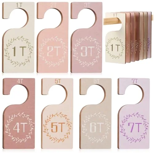 Baby Closet Dividers Wooden Clothes, pack of 7
