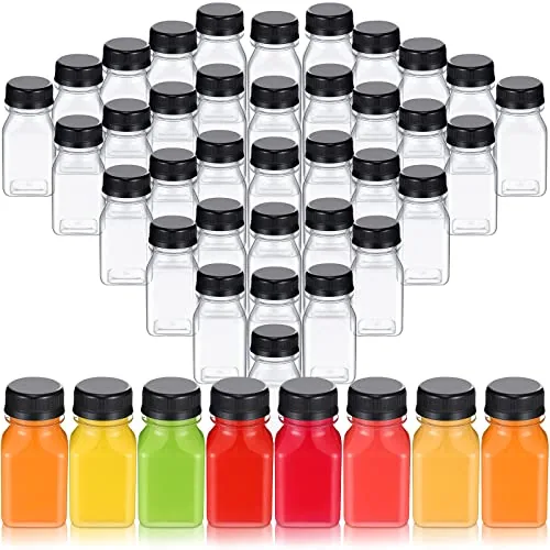 Plastic Juice Bottles, 4 oz, pack of 48, clear