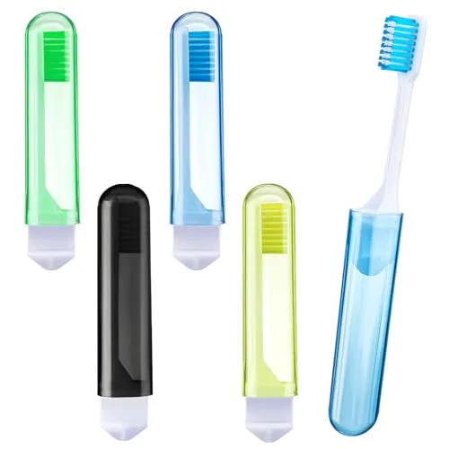 Travel Toothbrush Mini Foldable Case, pack of 4