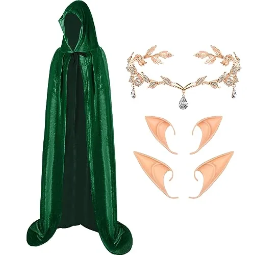 Halloween Elf Costume, pack of 4, green