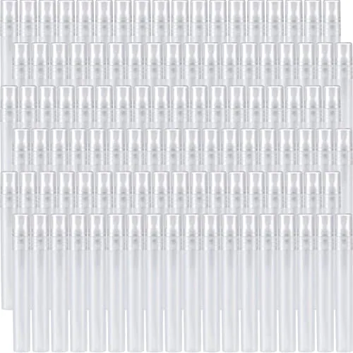 Spray Bottles Plastic Perfume Empty, 10 ml, pack of 108, clear