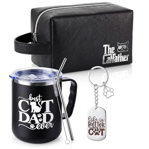 Christmas Cat Dad Mug Makeup, 17oz, pack of 3