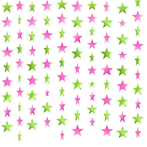 Star Garland Banner, 130 ft, pink