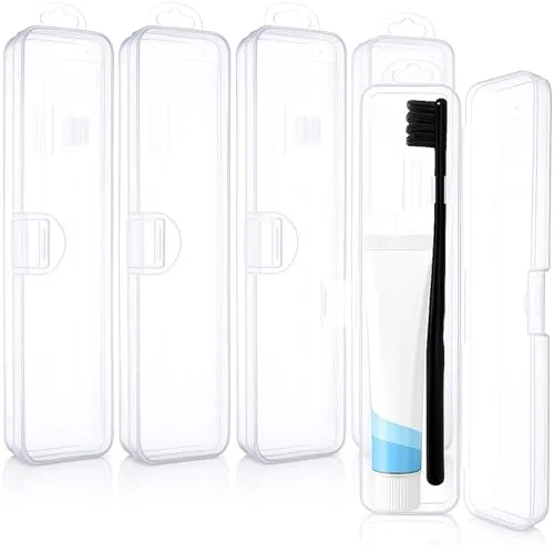 Travel Toothbrush Case, pack of 5, clear
