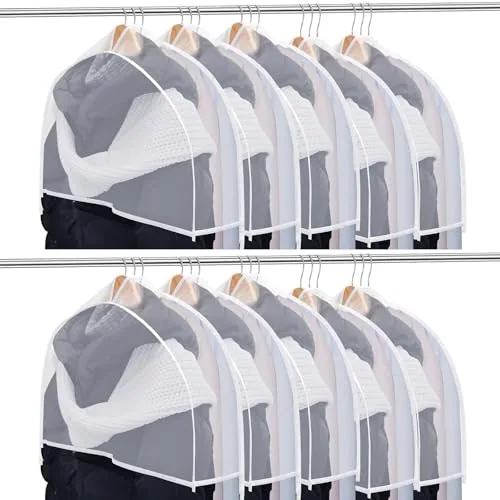 Gusseted Shoulder Covers Clothes Semi-transparent, pack of 16