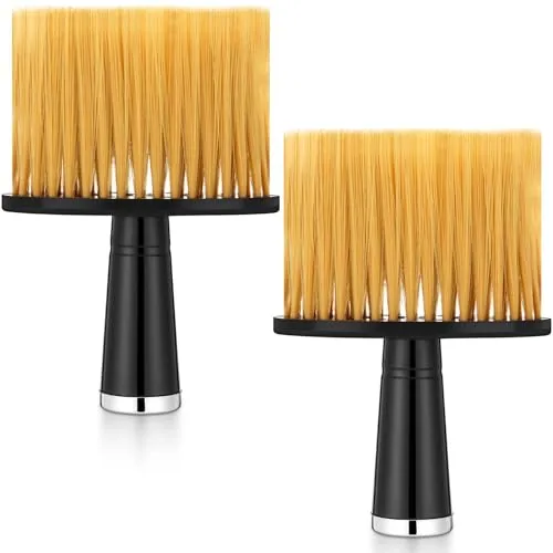 Neck Barber Duster Brush Hair, pack of 2, brown