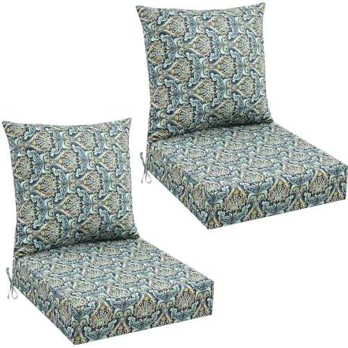 Outdoor Deep Seating Cushions, 24 in, pack of 2 sets