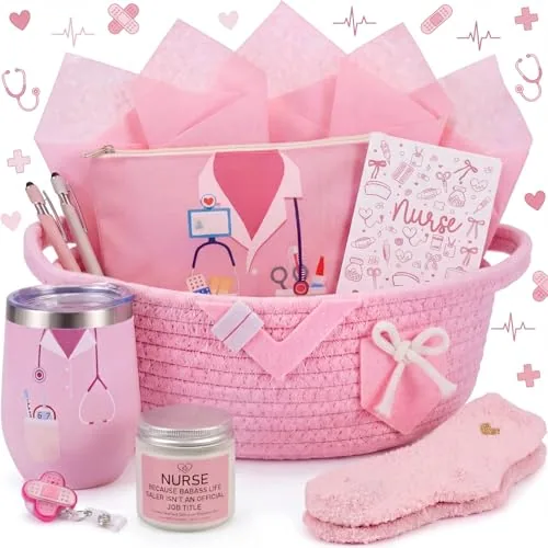 Nurse Basket Tumbler Candle Makeup, 12oz, pack of 9, pink