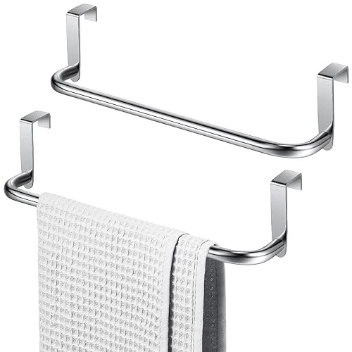 Over Cabinet Door Towel Bar, silver