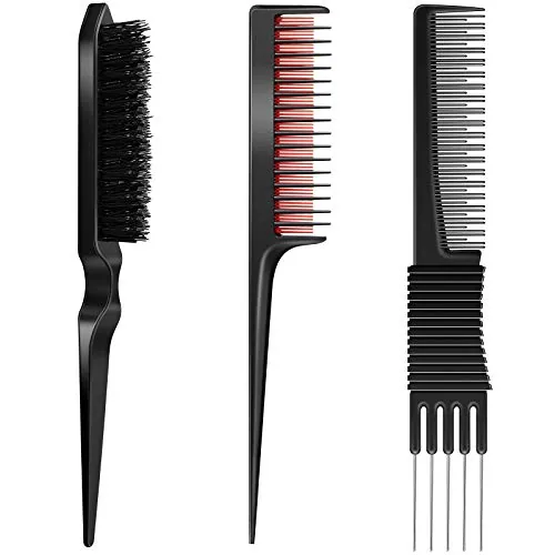 Teasing Comb Edge Brush Rat, pack of 3, black