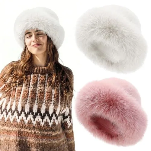Winter Faux Fur Bucket Hat, pack of 2