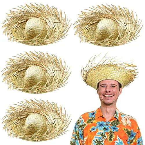 Puerto Rico Straw Hat Hawaii, pack of 4